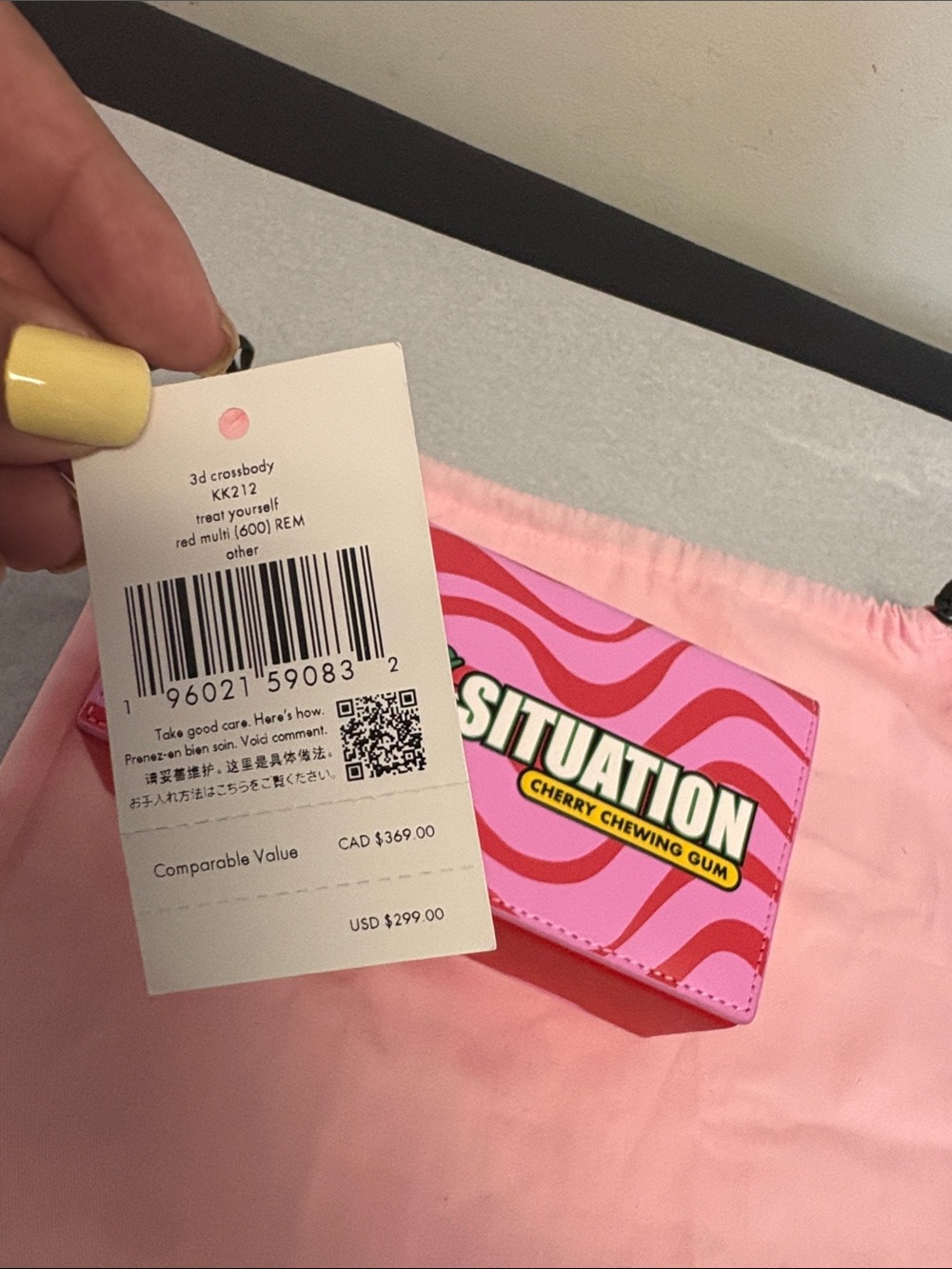 Kate Spade Pink "Sticky Situation" Cherry Print Top Handle Bag only - Picture 15 of 16